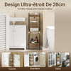 SoBuy FRG226-F Etajeră de baie, Suport duș cu 3 coșuri, Turn de depozitare, Raft de depozitare 28x20x74 cm