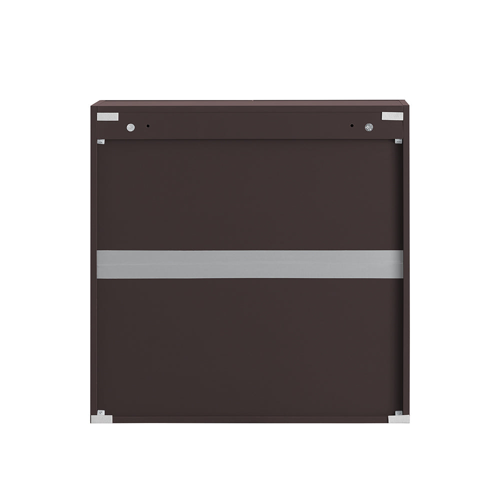 SoBuy FRG231-BR Dulap de Perete Suspendat pentru Baie cu Raft Reglabil și Ușă, Dulap de Perete Compact pentru Baie, Toaletă sau Bucătărie, Maro 60x30x60 cm