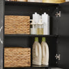 Prévente SoBuy FRG231-L-SCH Meuble Haut Salle de Bain Suspendu Armoire Murale avec Étagère Réglable et Porte Rangement Mural Compact pour Salle de Bain, WC ou Cuisine Noir 90x30x60 cm