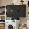 Prévente SoBuy FRG231-L-SCH Meuble Haut Salle de Bain Suspendu Armoire Murale avec Étagère Réglable et Porte Rangement Mural Compact pour Salle de Bain, WC ou Cuisine Noir 90x30x60 cm