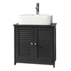SoBuy FRG237-DG Dulap sub chiuvetă, Dulap sub lavoar cu rafturi reglabile, Dulap de baie cu uși rezistente la umiditate, Dulap de depozitare pentru baie din MDF, 60 x 35 x 58 cm, Gri