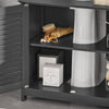 SoBuy Dulap de chiuvetă pentru baie mobilă sub chiuvetă cu 2 uși fără chiuvetă (gri, pentru washbasin pe pământ) FRG237-III-DG