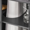 SoBuy FRG237-II-DG Meuble sous-Lavabo, Meuble sous Vasque avec Étagères Ajustables, Meuble de Salle de Bain en MDF, pour Colonne lavabo, Rangement avec Portes Anti-humidité, Gris, L60xP35xH58 cm