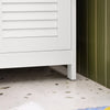 SoBuy FRG238-WN Dulap de baie inferior – Comodă pentru baie, Dulap de depozitare cu raft reglabil, 1 sertar și 2 uși, pentru hol și bucătărie, Alb+Natur, 60x35x87cm