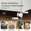 SoBuy FRG241-W Dulap de bucătărie pe roți – Cărucior de servire bucătărie cu uși și raft reglabil – Dulap de depozitare compact pentru cuptorul cu microunde, birou sau sufragerie, 55x38x84 cm, Alb