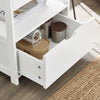 SoBuy FRG258-II-W Noptieră cu 2 Sertare și Raft, Noptieră pentru Dormitor - Mobilier de Depozitare Modern L45 x l38 x H55 cm Alb