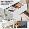 SoBuy FRG258-II-W Noptieră cu 2 Sertare și Raft, Noptieră pentru Dormitor - Mobilier de Depozitare Modern L45 x l38 x H55 cm Alb
