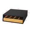 SoBuy FRG280-SCH Cutie de ceai din lemn cu compartimente – Organizator pentru pliculețe de ceai sau capsule de cafea – Spațiu de depozitare compact cu sertar din bambus pentru bucătărie sau blat 31x30x10cm