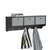 SoBuy FRG282-SCH Cuier de Perete cu 5 Cârlige și 3 Coșuri - Cuier de Perete din Lemn, Mobilier de Hol cu Poliță - Cuier Suspendat pentru Dormitor, Living, Baie - Negru 100x20x30cm