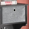 SoBuy FRG282-SCH Porte Manteau Mural avec 5 Crochets et 3 Paniers - Porte Manteau Mural Bois, Meuble Entrée avec Étagère - Penderie Suspendue pour Chambre, Salon, Salle de Bain - Noir 100x20x30cm