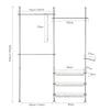 SoBuy FRG34-HG Penderie Garde-Robe Portant de vêtement 3 Barres 3 paniers
