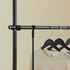 SoBuy FRG34-II-SCH Suport de haine telescopic robust – Dressing deschis reglabil cu bare și rafturi, Cuier pentru dormitor sau dressing, Negru