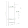 SoBuy FRG34-II-W Suport telescopic robust pentru haine – Dressing deschis, reglabil, cu șine și rafturi, Cuier pentru dormitor sau dressing, Alb