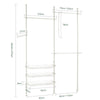 SoBuy Garderobă garderobă modulară bianco bianco frg34-w