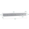 SoBuy FRG43-L-HG Etagere Murale avec 3 Tiroirs - Étagère Flottante Moderne pour Entrée, Salon, Cuisine & Chambre - Gris 94x15x10cm