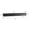 SoBuy FRG43-L-SCH Poliță de Perete cu 3 Sertare - Poliță Plutitoare Modernă pentru Hol, Living, Bucătărie & Dormitor - Negru 94x15x10cm