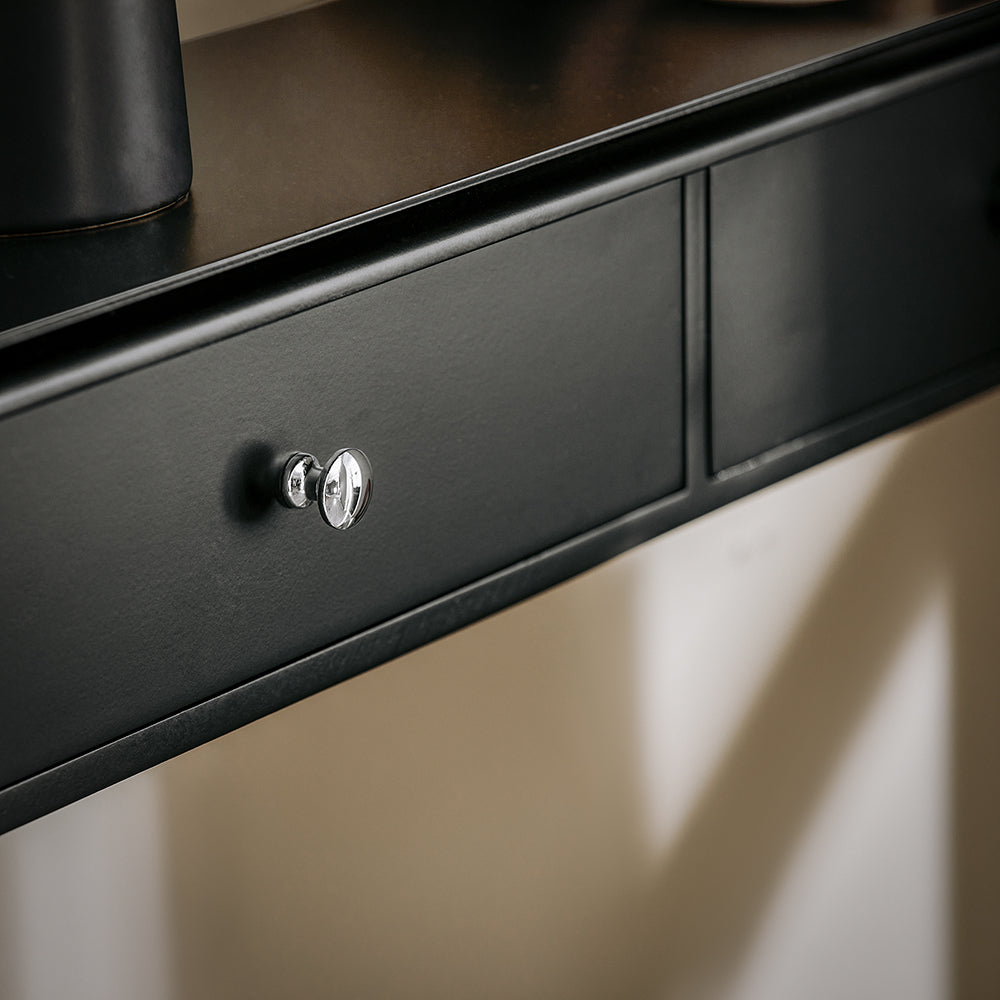 SoBuy FRG43-L-SCH Poliță de Perete cu 3 Sertare - Poliță Plutitoare Modernă pentru Hol, Living, Bucătărie & Dormitor - Negru 94x15x10cm