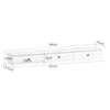SoBuy FRG43-L-W Etagere Murale avec 3 Tiroirs - Étagère Flottante Moderne pour Entrée, Salon, Cuisine & Chambre - Blanc 94x15x10cm