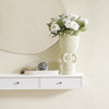 SoBuy FRG43-L-W Etagere Murale avec 3 Tiroirs - Étagère Flottante Moderne pour Entrée, Salon, Cuisine & Chambre - Blanc 94x15x10cm