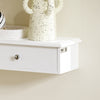 SoBuy FRG43-L-W Etagere Murale avec 3 Tiroirs - Étagère Flottante Moderne pour Entrée, Salon, Cuisine & Chambre - Blanc 94x15x10cm