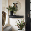SoBuy FRG43-SCH Etajeră de perete cu 2 sertare - Etajeră plutitoare modernă pentru hol, living, bucătărie și dormitor - Negru 64x15x10cm