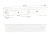 SoBuy FRG43-W Etajeră de Perete cu 2 Sertare - Etajeră Modernă Suspendată pentru Hol, Sufragerie, Bucătărie și Dormitor - Alb 64x15x10cm