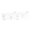 SoBuy FRG43-W Etajeră de Perete cu 2 Sertare - Etajeră Modernă Suspendată pentru Hol, Sufragerie, Bucătărie și Dormitor - Alb 64x15x10cm