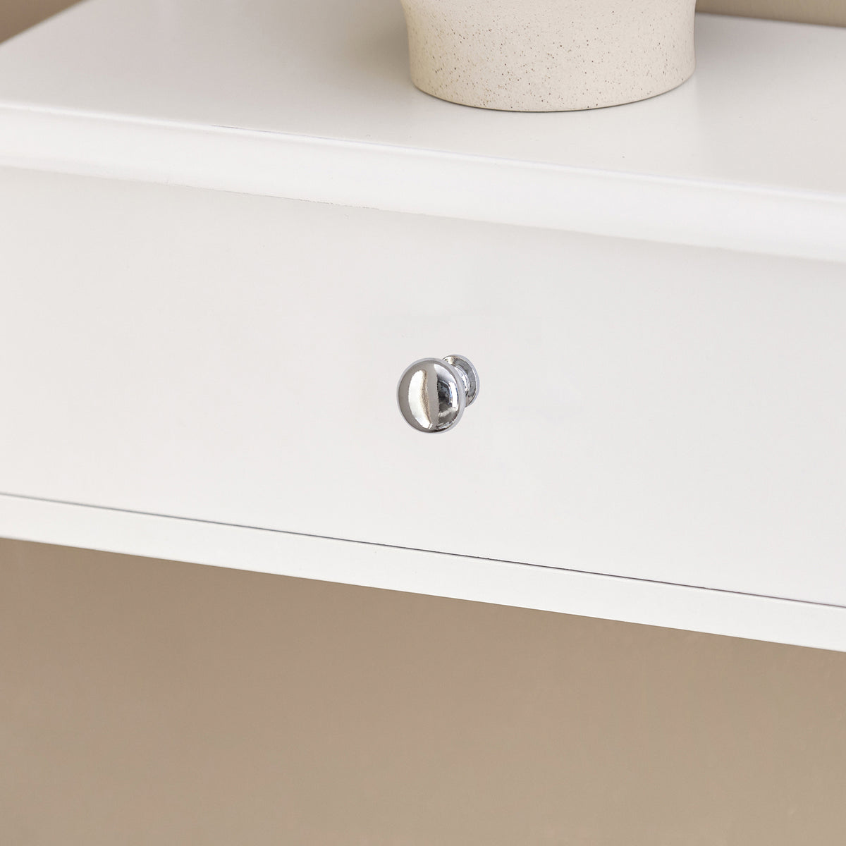SoBuy FRG43-W Etagere Murale avec 2 Tiroirs - Étagère Flottante Moderne pour Entrée, Salon, Cuisine & Chambre - Blanc 64x15x10cm