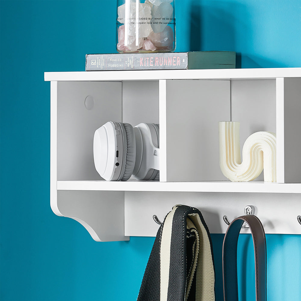 SoBuy FRG48-W Cuier Perete Etajera Baie Hol Intrares