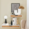 SoBuy FRG92-WN Raft de perete cu sertar - Raft plutitor modern pentru intrare, sufragerie si dormitor - alb si natural 40x24x8cm
