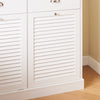 SoBuy FSB101-W Comodă de depozitare, bufet de bucătărie modern, cu 3 uși și 2 sertare, cu compartiment pentru coș de gunoi, design elegant - Mobilier de bucătărie pentru sufragerie sau living, alb 92x40x180 cm