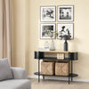 SoBuy FSB102-SCH Consolă de Intrare, Consolă cu Spațiu de Depozitare, Mobilier de Hol Multifuncțional cu Design Industrial Modern pentru Intrare, Living sau Birou, Mobilier din Lemn și Negru, L110cm x P39cm x H76cm