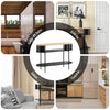 SoBuy FSB102-SCH Consolă de Intrare, Consolă cu Spațiu de Depozitare, Mobilier de Hol Multifuncțional cu Design Industrial Modern pentru Intrare, Living sau Birou, Mobilier din Lemn și Negru, L110cm x P39cm x H76cm