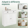 SoBuy FSB104-W Dulap de Pantofi cu Sertare și Rafturi Reglabile, Mobilier de Intrare – 80x35x82 cm, Alb