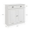 SoBuy FSB104-W Dulap de Pantofi cu Sertare și Rafturi Reglabile, Mobilier de Intrare – 80x35x82 cm, Alb