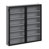 SoBuy FSB113-H-DG Armoire Murale 2 Portes avec Étagères Réglables – Meuble Rangement Suspendu pour Salle de Bain, WC et Cuisine – 80×12,2×80 cm, Charge 12 kg
