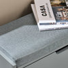 SoBuy FSR151-K-HG Banc à Chaussures avec Coussin Rembourré et 1 Abattant, Slim 24cm pour Entrée – 60x24x52 cm, Gris