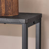 SoBuy FSB19-SCH Consolă Intrare, Mobilier Hol, Etajeră Spate Canapea – Blat Efect Marmură Neagră și Picioare Metalice – Stil Industrial Modern pentru Living, Birou, Dormitor – 120x20x65cm