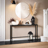 SoBuy FSB19-SCH Consolă Intrare, Mobilier Hol, Etajeră Spate Canapea – Blat Efect Marmură Neagră și Picioare Metalice – Stil Industrial Modern pentru Living, Birou, Dormitor – 120x20x65cm