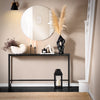 SoBuy FSB19-SCH Consolă Intrare, Mobilier Hol, Etajeră Spate Canapea – Blat Efect Marmură Neagră și Picioare Metalice – Stil Industrial Modern pentru Living, Birou, Dormitor – 120x20x65cm
