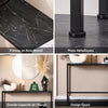 SoBuy FSB19-SCH Consolă Intrare, Mobilier Hol, Etajeră Spate Canapea – Blat Efect Marmură Neagră și Picioare Metalice – Stil Industrial Modern pentru Living, Birou, Dormitor – 120x20x65cm