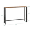 SoBuy FSB19-XL-N Consolă de hol, Mobilier de intrare, Etajeră în spatele canapelei – Structură metalică robustă, Design modern ultra-subțire – Ideal pentru living, dormitor, hol 120x20x80cm