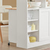 SoBuy FSB36-WN Buffet de Rangement avec Portes Coulissantes et Plan de Travail Extensible, Armoire de Cuisine, Meuble Multifonction 110×66×97 cm