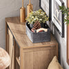 SoBuy Sideboard cu ușă glisantă, suport pentru încălțăminte cu hambar, mobilier de intrare, garderobă multifuncțională, maro deschis, FSB59-Br.