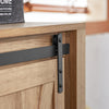 SoBuy Sideboard cu ușă glisantă, suport pentru încălțăminte cu hambar, mobilier de intrare, garderobă multifuncțională, maro deschis, FSB59-Br.