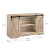 SoBuy FSB60-E Buffet Meuble de Rangement avec Porte de Grange Coulissante, Commode Multifonction pour Entrée Salon Cuisine – 120x40x70 cm
