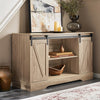 SoBuy FSB60-E Buffet Meuble de Rangement avec Porte de Grange Coulissante, Commode Multifonction pour Entrée Salon Cuisine – 120x40x70 cm