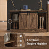 SoBuy FSB60-N Comodă Mobilier de Depozitare Bufet Dulap - Ușă Glisantă Tip Hambar + Rafturi Reglabile + Capacitate Mare - pentru Living Hol Bucătărie Birou Dormitor - 120x40x70cm