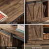 SoBuy FSB60-N Comodă Mobilier de Depozitare Bufet Dulap - Ușă Glisantă Tip Hambar + Rafturi Reglabile + Capacitate Mare - pentru Living Hol Bucătărie Birou Dormitor - 120x40x70cm