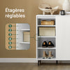 SoBuy FSB62-W Dulap de Hol cu Spațiu Integrat pentru Pantofi – 2 Uși Glisante – Hol Organizat – 70x37x87 cm Alb